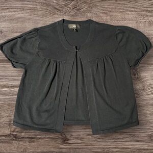 Vintage Mossimo Black Short Sleeve Open Front Cardigan